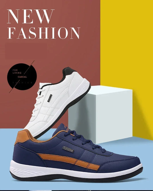 Sneakers Leisure Male Leather Sports Shoes Non-Slip Footwear Tennis for Men