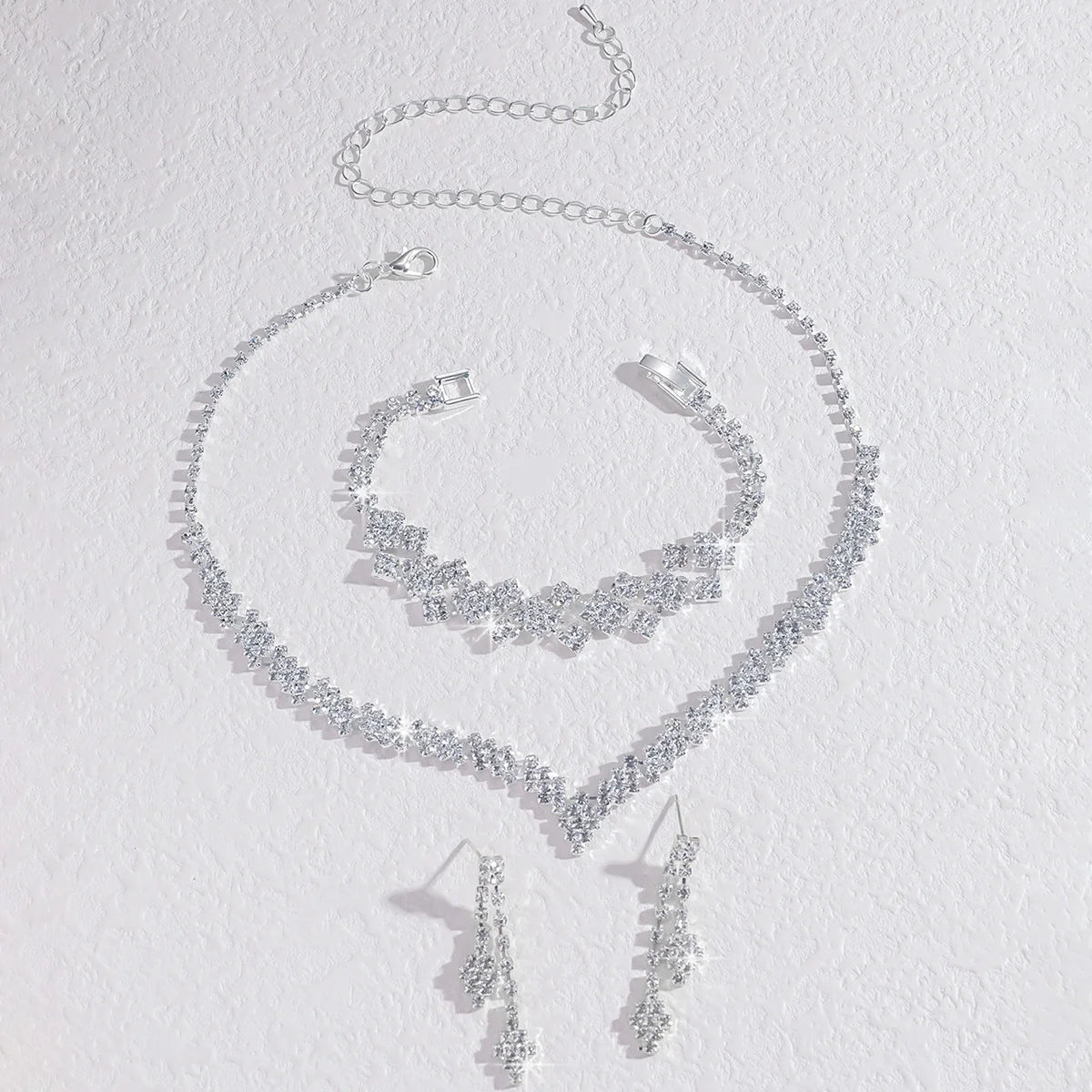 earrings necklace, wedding jewelry gift, fashionable style