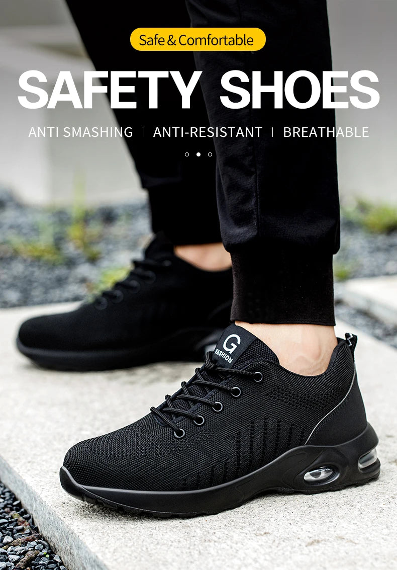 Sneakers Safety Shoes Men Indestructible Work shoes Tactical Boots
