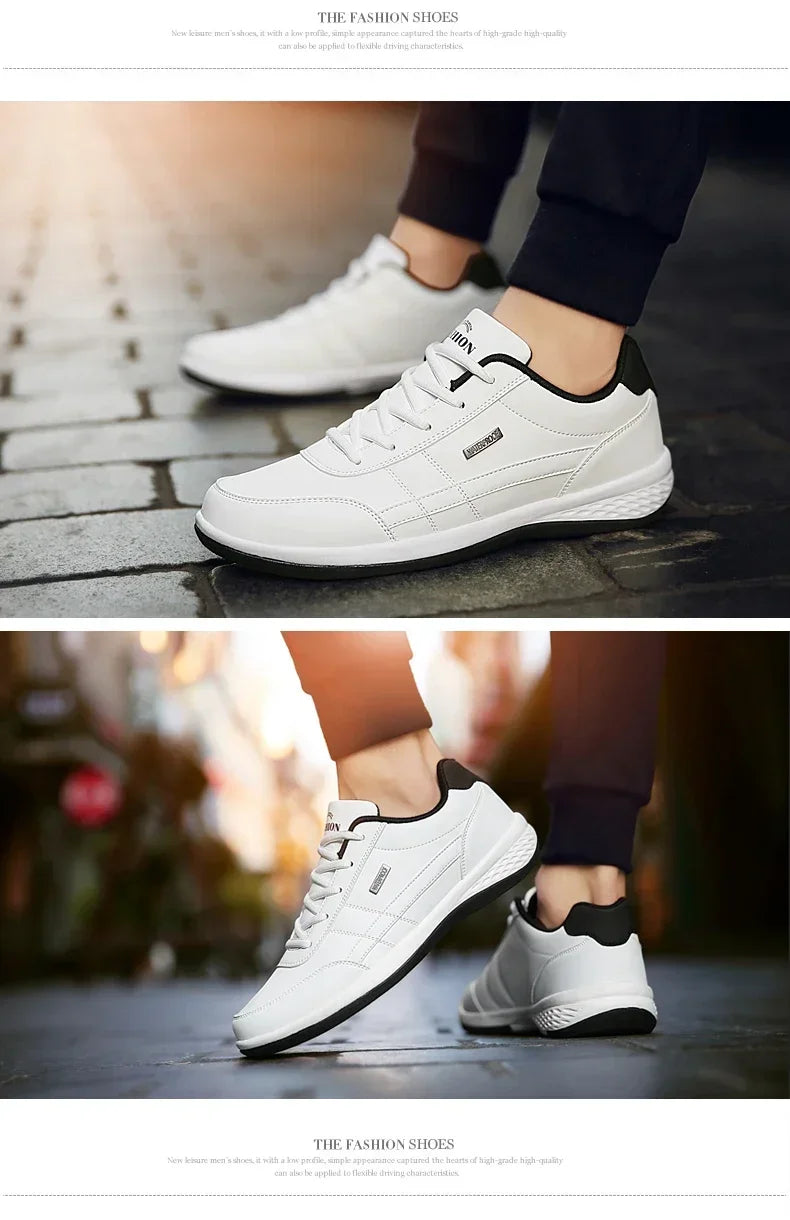 Sneakers Leisure Male Leather Sports Shoes Non-Slip Footwear Tennis for Men