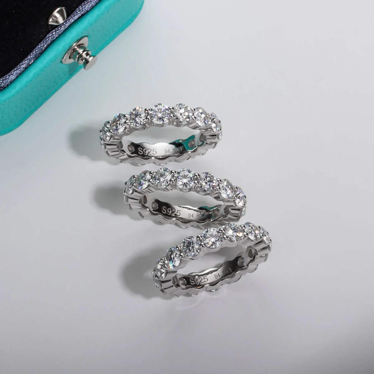 Ring  925 Sterling Silver 18K Gold Plated Eternity