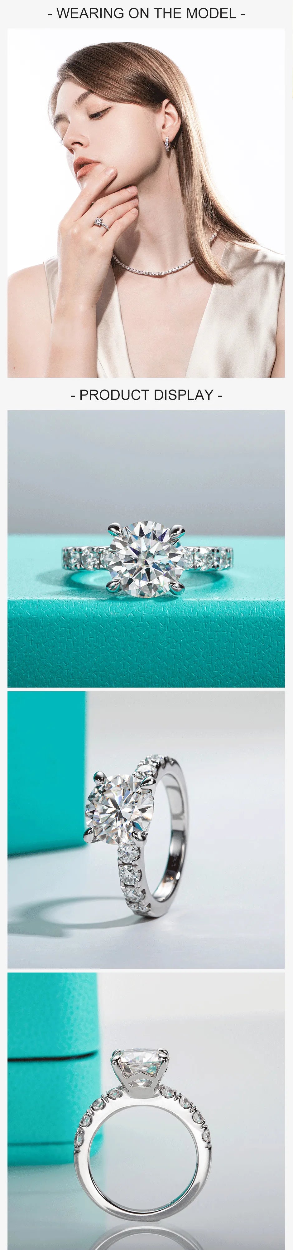 Rings 925 Sterling Silver 18k Gold Plated Lab Created Diamond Wedding Band Rings