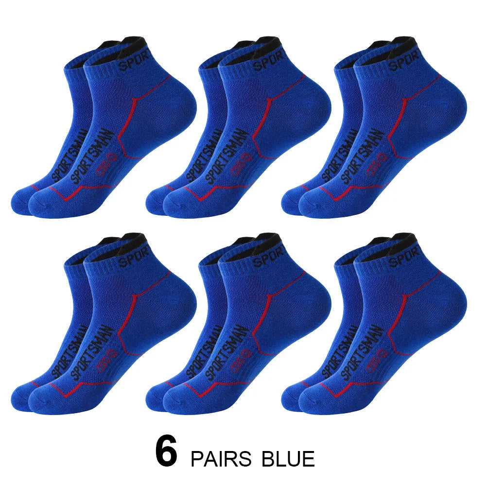 6 Pairs Socks Men's Short Socks