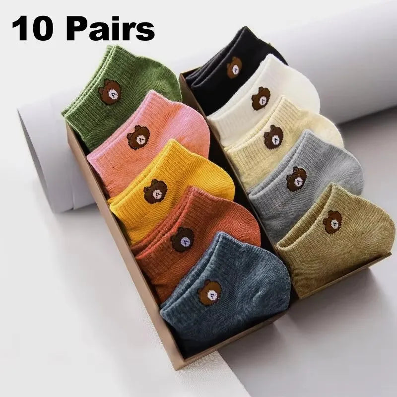 10 Pairs Women Low Tube Socks