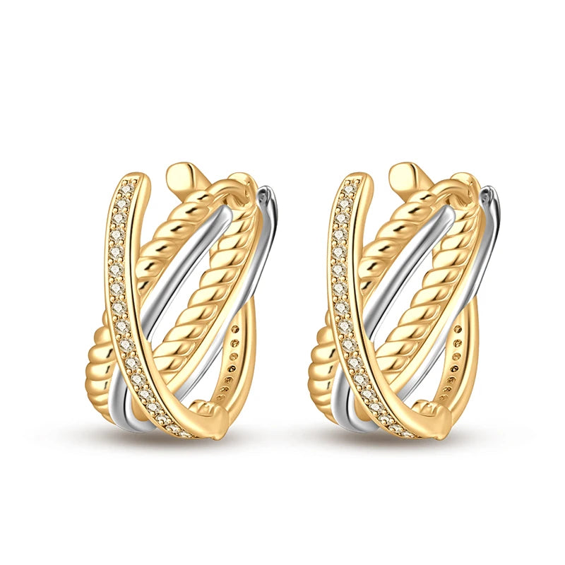 Classic Earrings 925 Silver Stars Moons Jewelry Gift