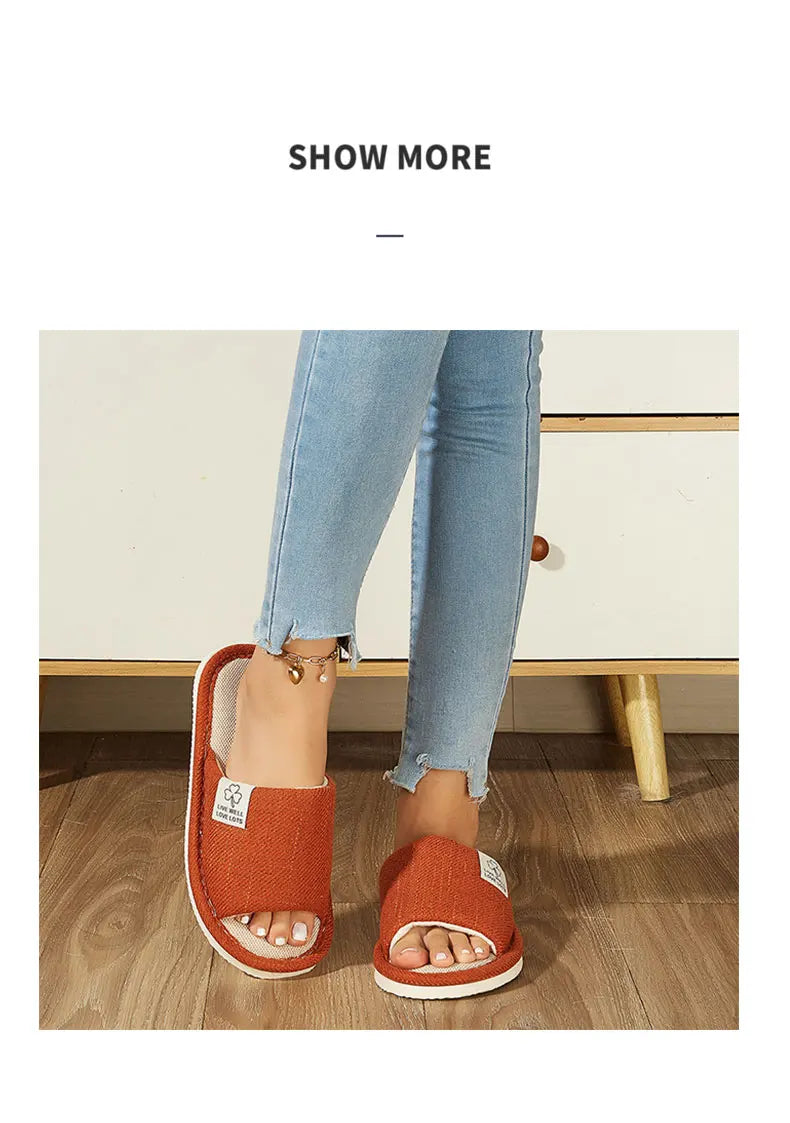 Home Linen Slippers For  Men's & Women's Shoes Summer