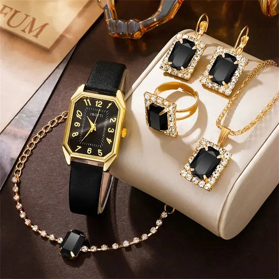 Watches Brand Ladies Quartz Wristwatch Classic Simple Femme Blue Leather Band Relogio Feminino