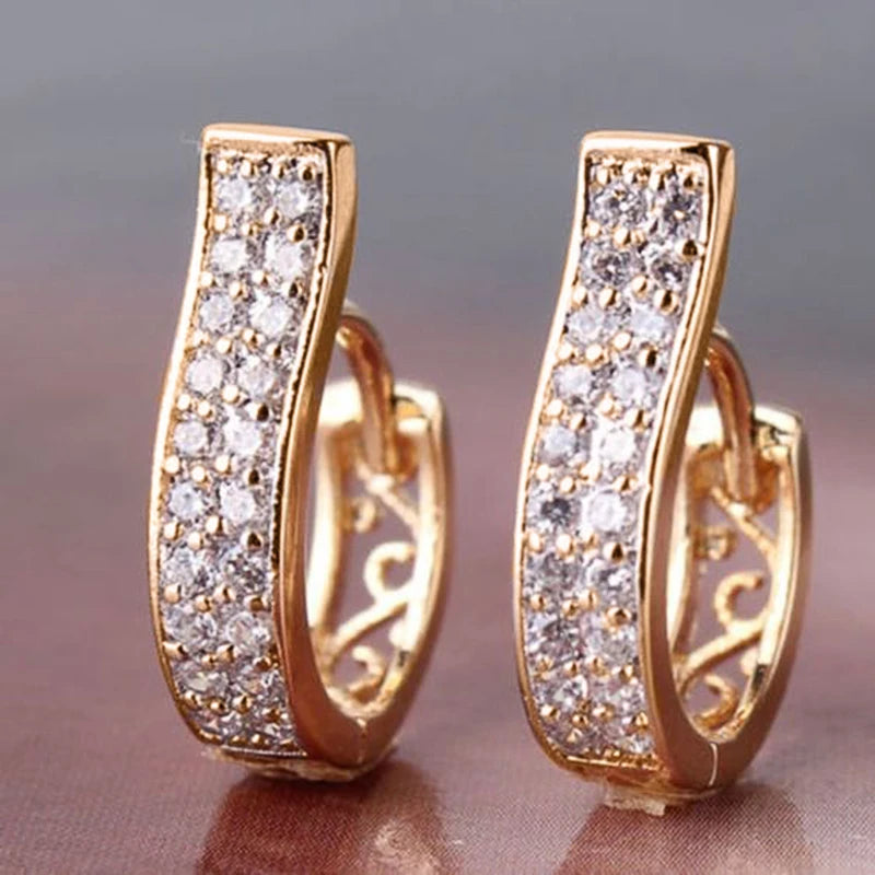 Earrings Women Hollow Out Irregular Gold Color  Luxury Trendy Jewelry