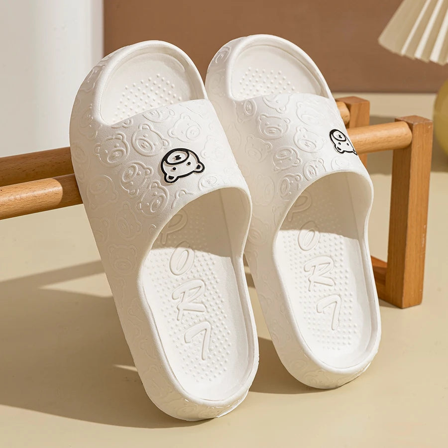 Summer Fashion Men's Slippers Printting Little Bear Sandals