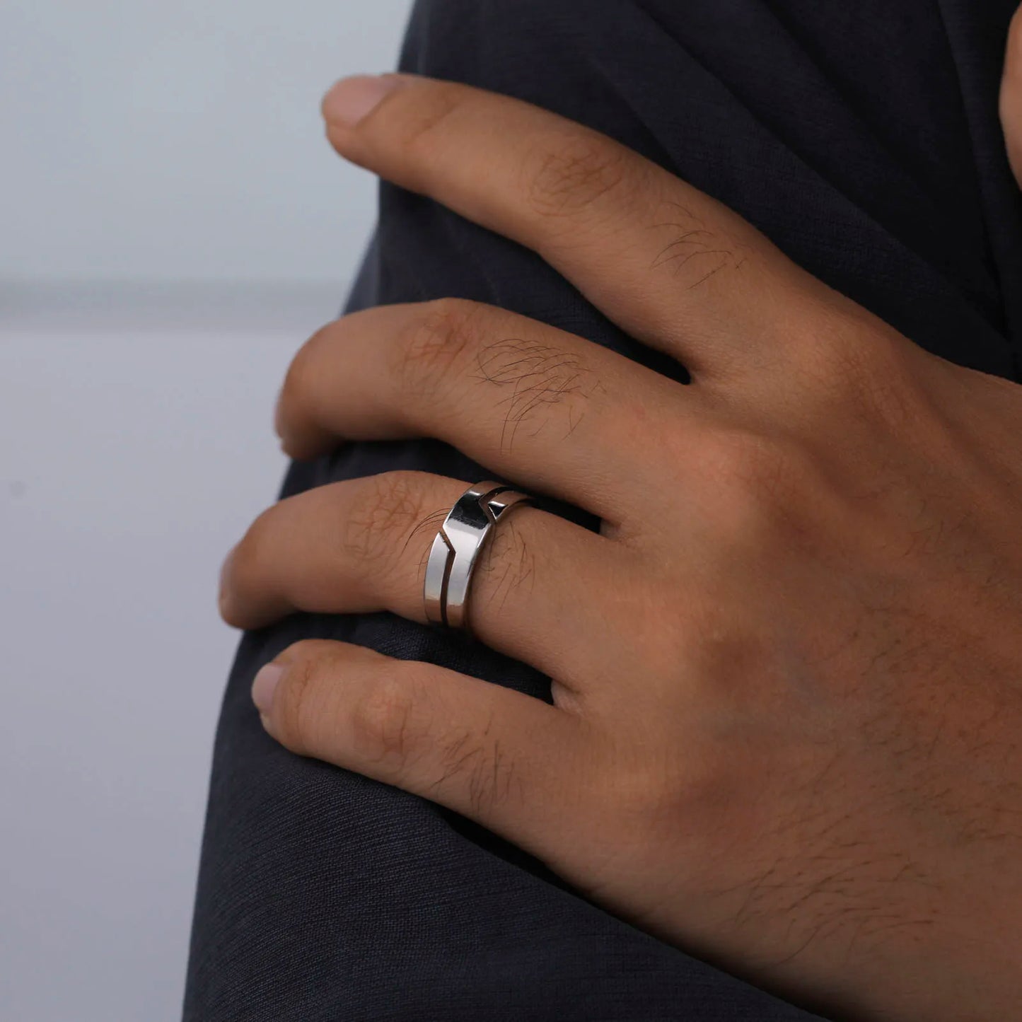 Ring for Men Women Black Minimalist Casual Finger