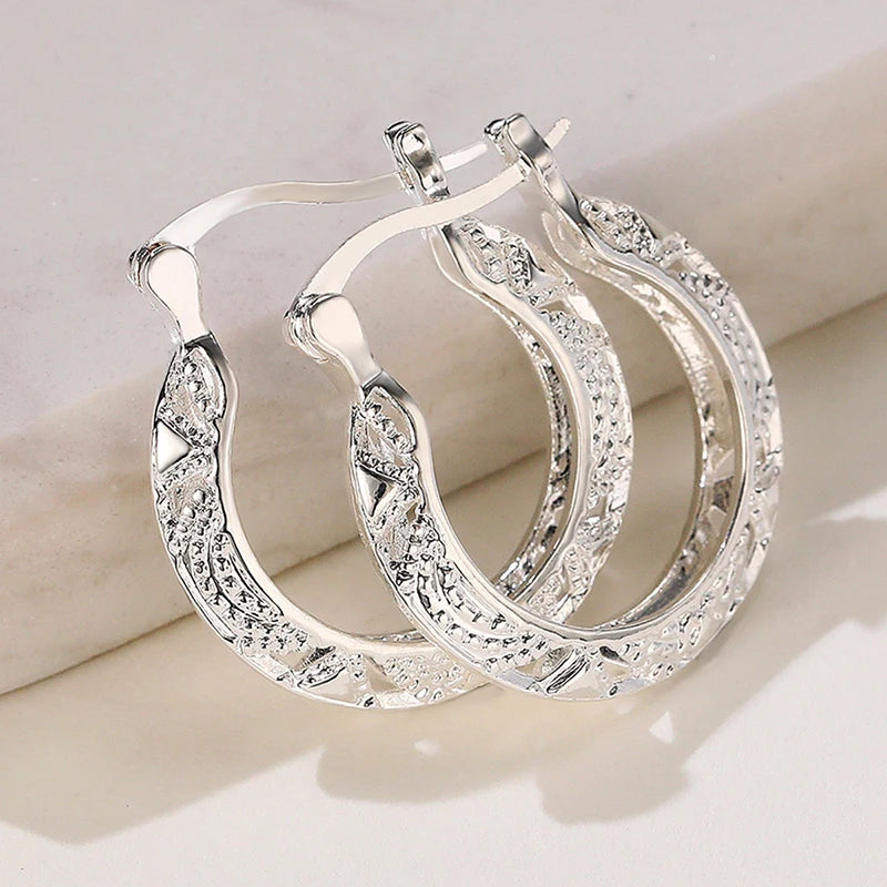 Earrings for Women Metal Style U Shape Circle Earrings Modern Fashion Girls Ear Jewelry