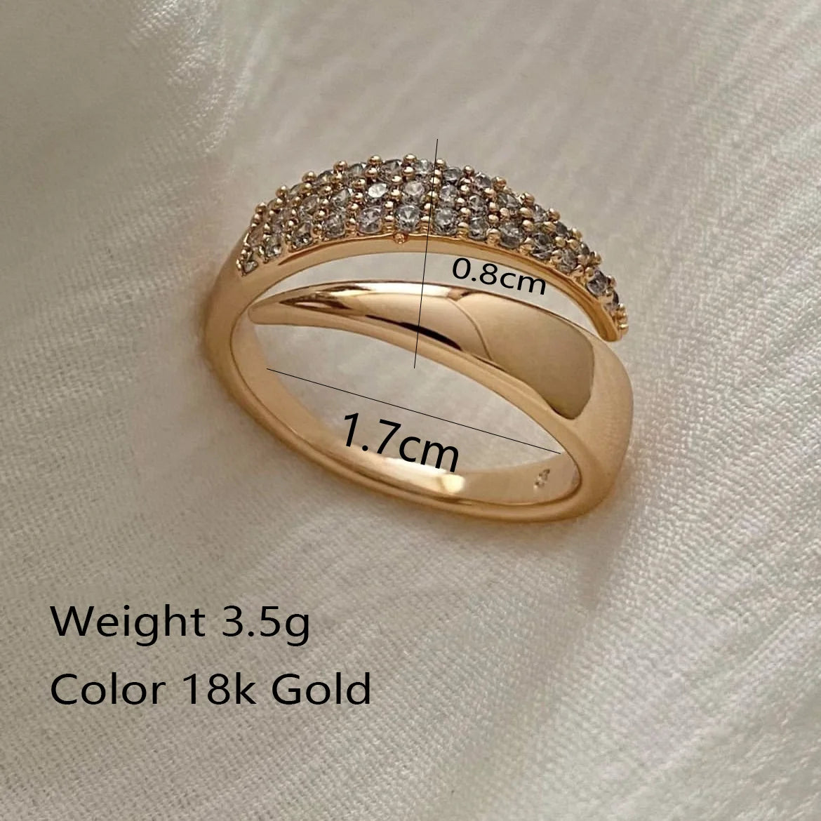 Rings for Women Natural Stone Inlaid in Hollow Metal Texture Ring Trendy Jewelry
