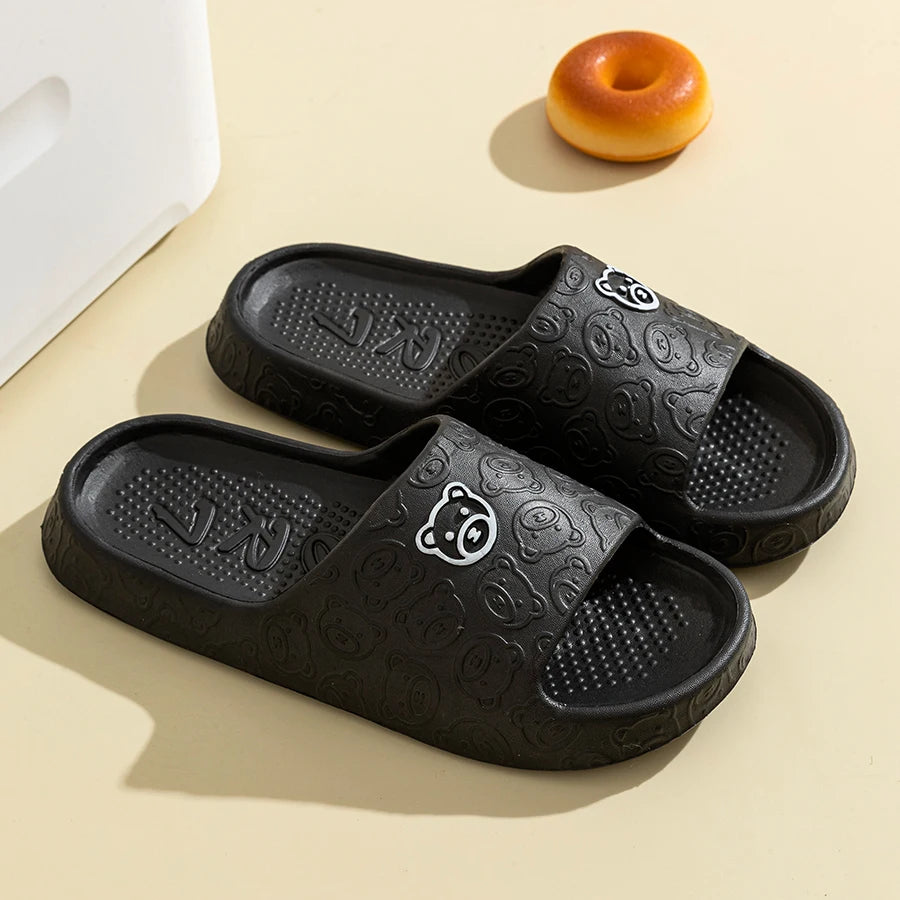 Summer Fashion Men's Slippers Printting Little Bear Sandals