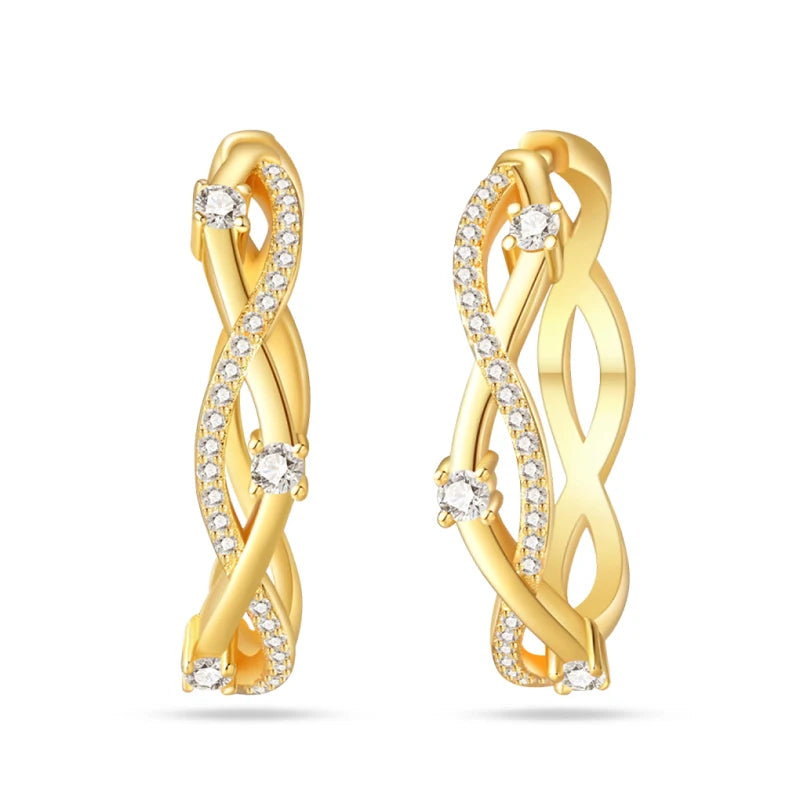 Classic Earrings 925 Silver Stars Moons Jewelry Gift