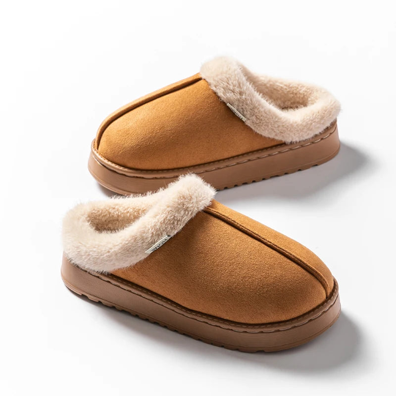 Fashion Women Fluffy Slippers for Autumn and Warm Unisex Slippers for Winter