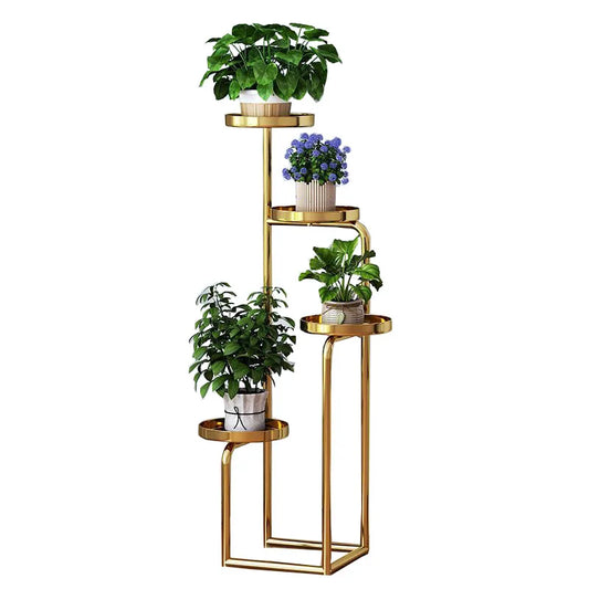 Stand Gold Display Rack for Flowers Living Room Flower Pot Stand