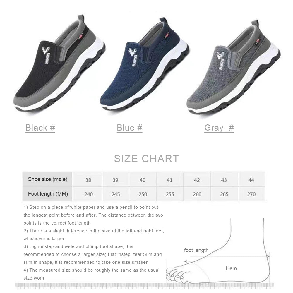Men Penny Boat Shoes Sports Shoes Breathable Orthopedic Travel