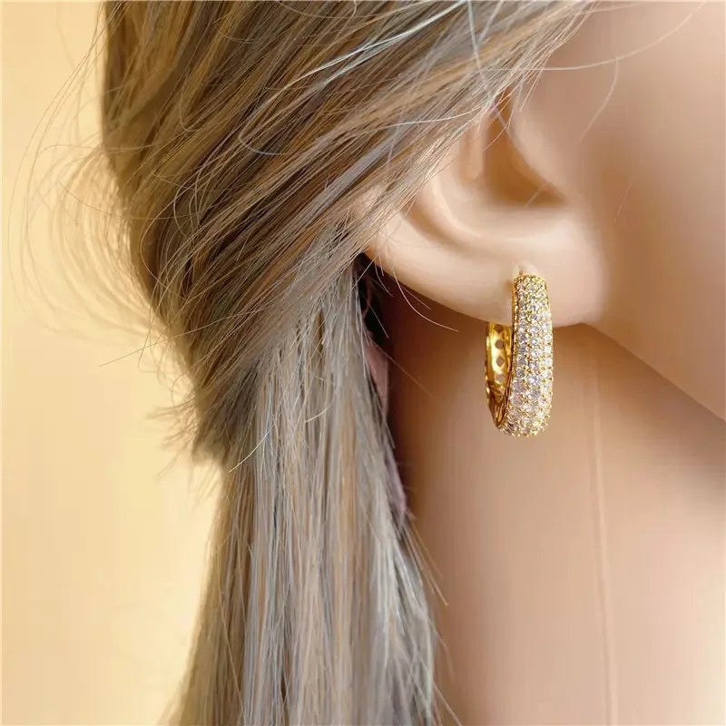 Earrings for Women Luxury Trendy Female Circle Earrings Statement Jewelry