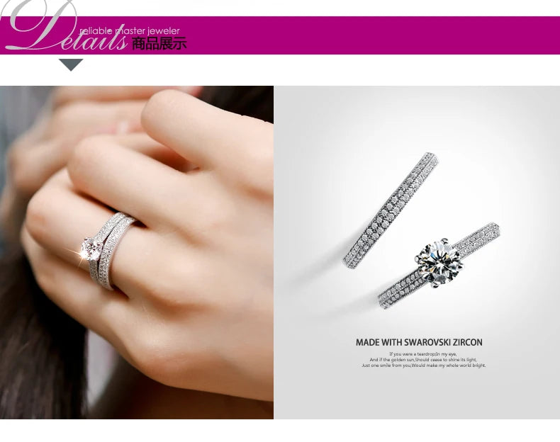 Ring Set For Women Lady Anniversary Gift Jewelry Bulk Sell