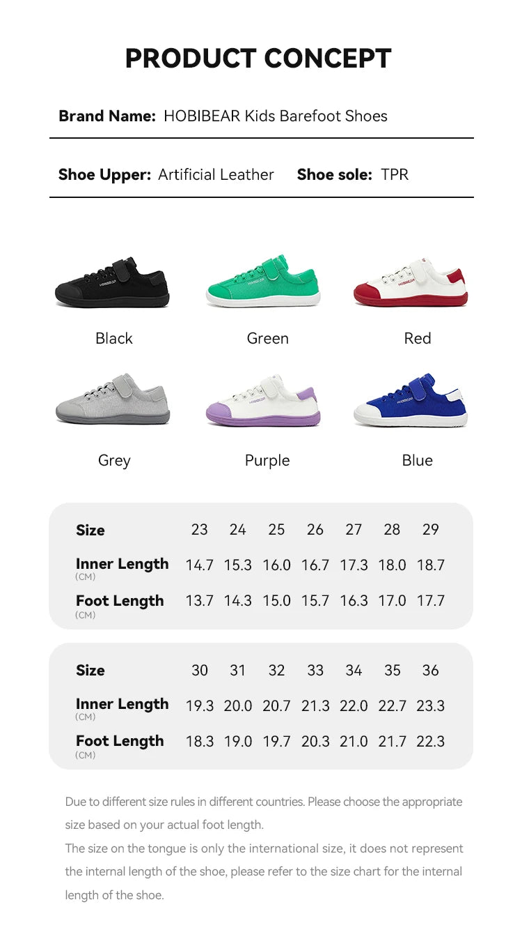 Shoes Kids Wide Toe Minimalist Sneakers Lightweight Hook Loop Artificial Leather Fabric Shoes