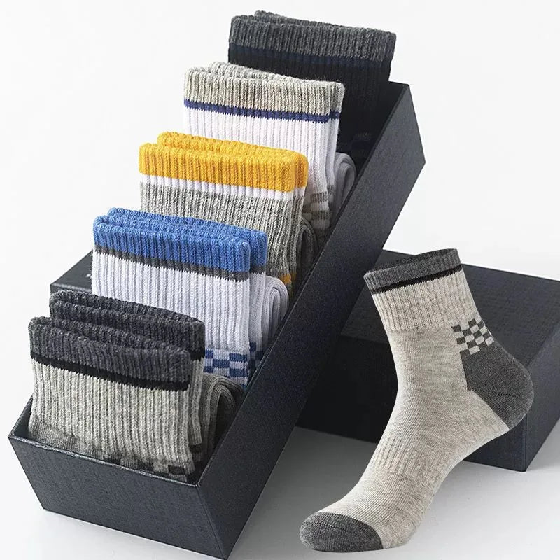 5 Pairs Socks MEN'S Mid-calf Spring