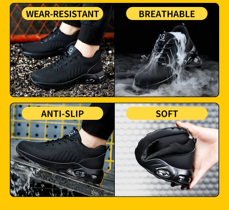 Sneakers Safety Shoes Men Indestructible Work shoes Tactical Boots